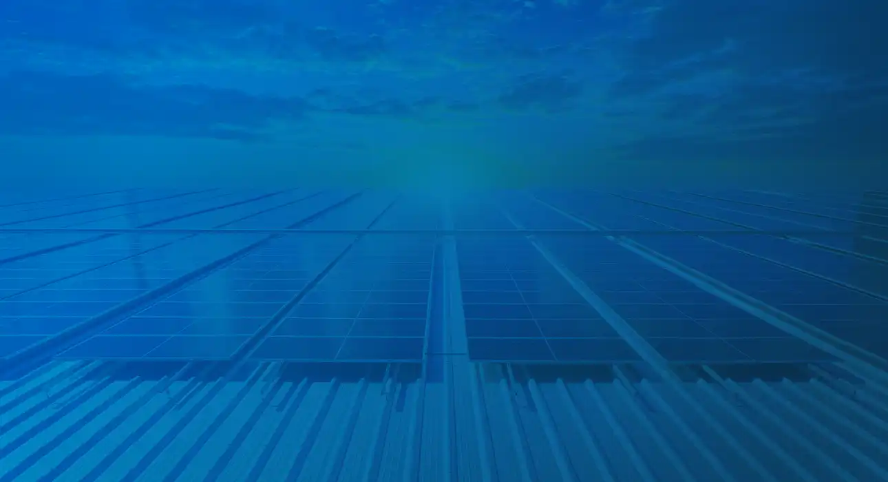 fondo azul sistemas fotovoltaicos