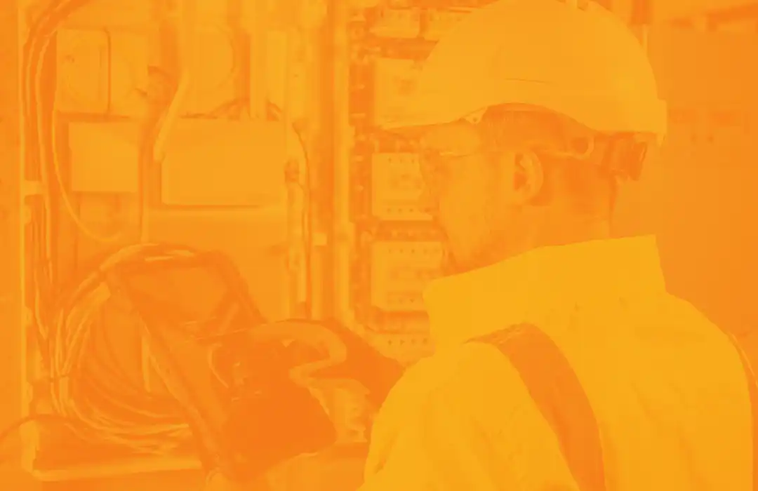 fondo naranja servicios de Crólux